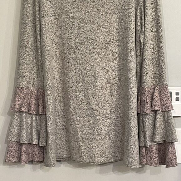 143 Story by Line Up Top‎ Ruffle Sleeve Pullover Womens M Soft Cozy - Picture 6 of 11